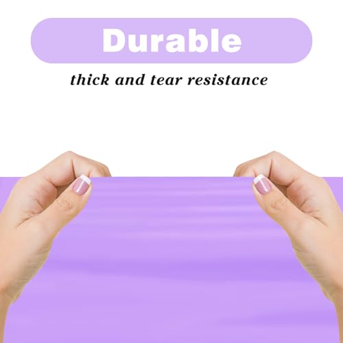 Image of Kopokita 2 Pack Light Purple Plastic Tablecloths Disposable 54 x 108 Inch