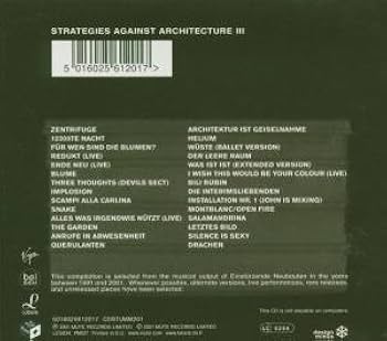 その他 Strategies Against Architectur [CD] Einstürzende Neubauten – Strategies Against Architecture II