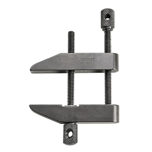 Image of Starrett Toolmakers Parallel Clamp - Ideal for Holding Work in Tapping and Drilling - 1-1 /4 inch Capacity, 13 /16 inch Throat Depth, Hardened Steel, Nice Finish - 161A