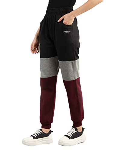 Image of CHKOKKO Women High Rise Gym Wear Sports Fitness Relaxed Track Pant