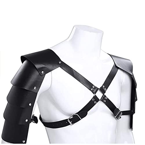 Arnés corporal para el pecho de piel sintética ajustable para hombre estilo steampunk