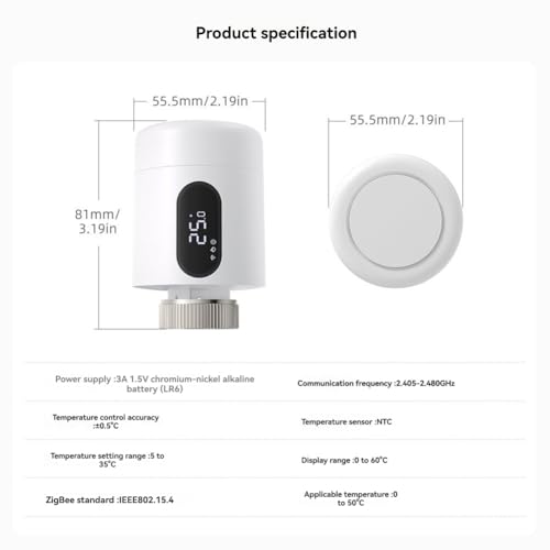 Thermostat de radiateur Tuya ZigBee 3.0 programmable contrôle de température - 8