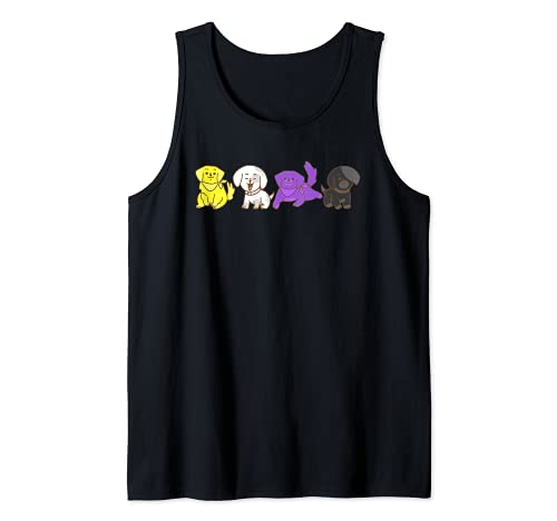 Non-Binary Dogs LGBTQ Tank Top, Black