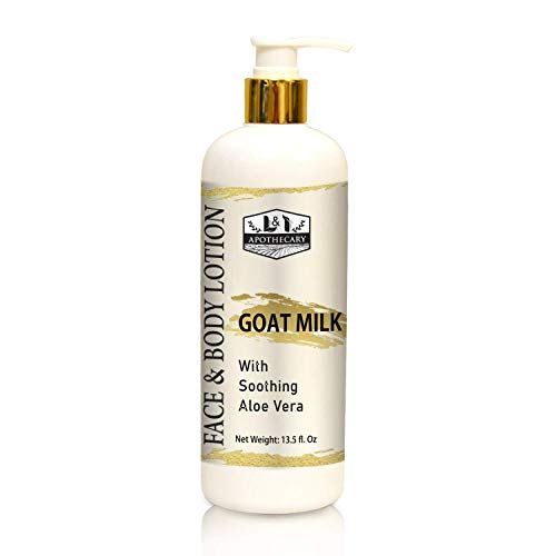 13.5 fl. Oz. Deeply Moisturizing Goat Milk Unscented Lotion, With Shea Butter, Goat Milk & Soothing Aloe, Smooth radiant skin, Moisturizing lotion, Hydrating Lotion, Natural Face Lotion, Milk lotion, Body Milk