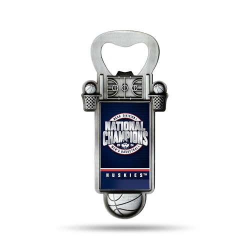 Rico Industries NCAA Connecticut Huskies - UCONN 2024 Men's National Basketball Champions Bottle Opener Magnet