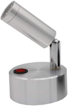 3W LED Adjustable Picture Light Battery-Powered Lamp On/Off Button Cabinet White-Finish Warm White