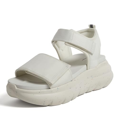 Dearfoams Women's Platform Lightweight Adjustable Odell Wedge Sandal