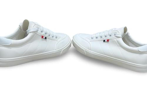 Image of Classic Canvas Sneakers, Casual Lace-Up Shoes with Green Sole, Unisex Fashion Trainers Shoes
