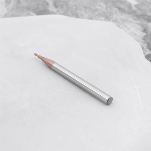 Image of 2Pcs 1.5mm Ball Nose End Mill AlTiN Coated HRC55 Tungsten Carbide for CNC Engraving