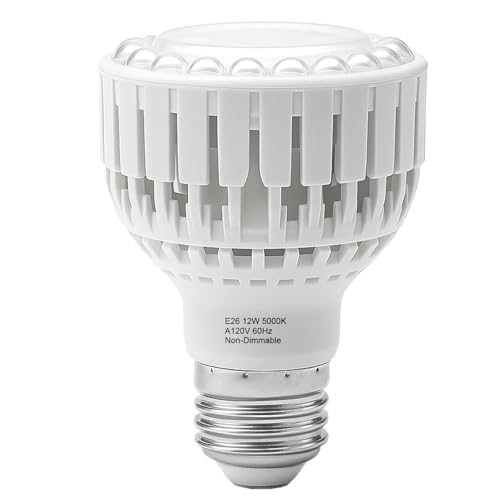 GooingTop LED Grow Bulb,12W (80Watts Equiv) 5000K White Full Spectrum