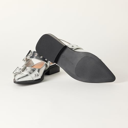 The Drop Women's Evie Moto Pointed Toe Flat4