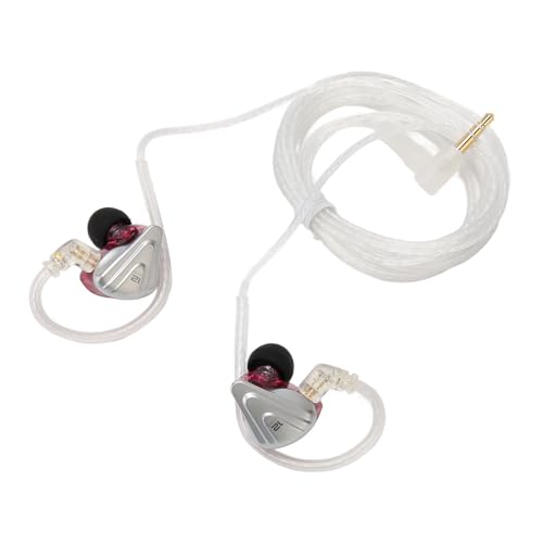 Acouto Auriculares HiFi HiFi Cableados 5BA 1DD 6 Auriculares con Cable del Conductor con Cable Desmontable de 0.75 Mm de 2 Pines para con Wired (Estándar púrpura)
