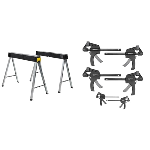 Stanley 1-97-475 Paire de Tréteaux Haute Performance Jusqu'à 350 kg Répartis & Amazon Basics...