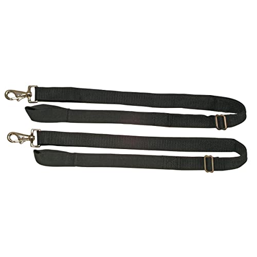 Weatherbeeta - Courroies de cuisse élastique - Cheval (Paire) (Noir)