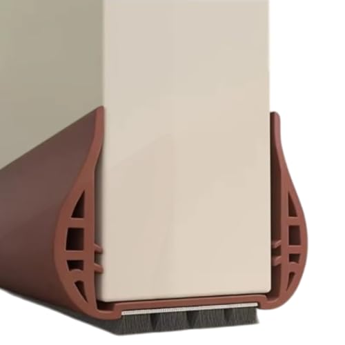 Image of Gap Filler for Door Bottom Seal Strip with Brush - Sound-Proof, Reduce Noise, Energy Saving Door Stopper for Reduce Door Dust, Insects Protector (Brown)