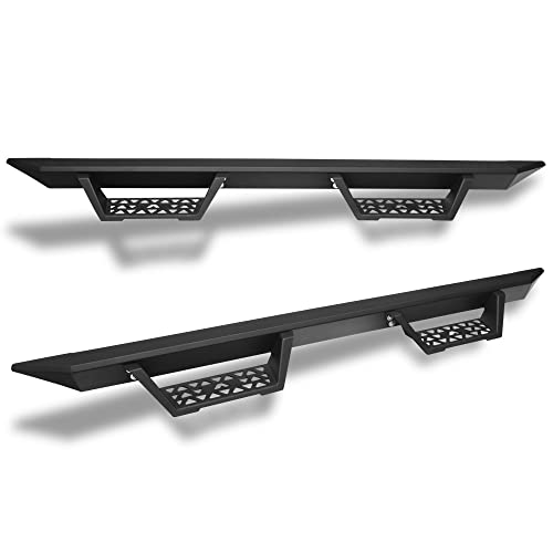 Matte Black Modular Drop Step Side Nerf Bars Rail Running Boards For 97-03 Ford F150 / 2004 Heritage / 97-99 F250 Light Duty Super (Extended) Cab