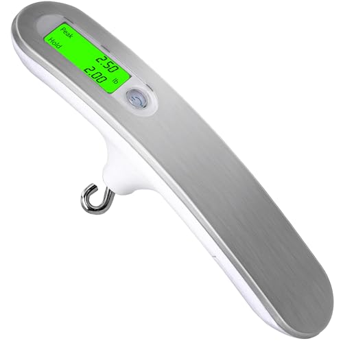 VOPOCO Digital Archery Bow Scale 110lb Luggage Scale with Peak & Hold Mode Portable Digital Scale with Backlit LCD g/oz/kg/lb Conversion for Recurve & Compound Bow Luggage Weighing