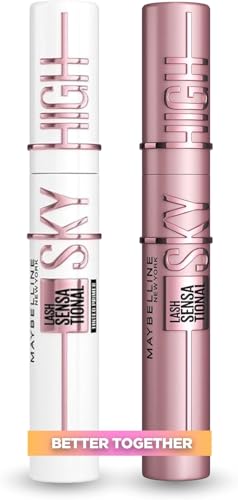 Lote Maybelline New York: Kit de Rutina de Pestañas Sky High, Incluye: Primer de Pestañas con Ceramidas y Provitamina B5, Color Negro + Máscara de Pestañas, Longitud sin Límites + Volumen