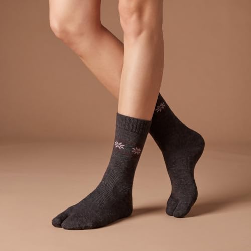 Image of RC. ROYAL CLASS Women Woolen Winter Wear Thermal Thumb Socks, Calf Length Terry Thick Towel Cushioned, Warm & Cozy Thermal Thumb Socks For Women (Pack of 3 Pairs)