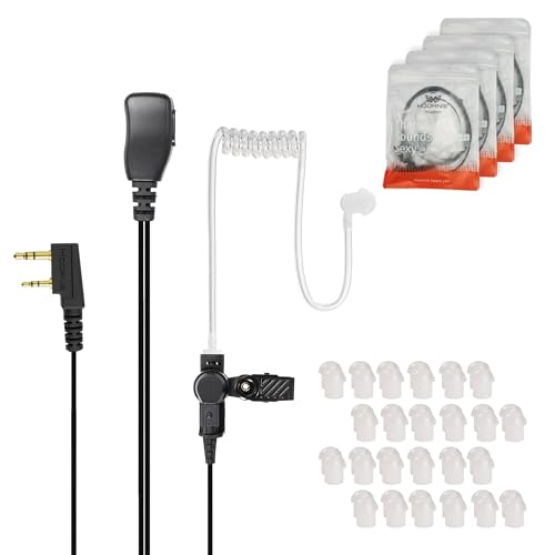 Auriculares para radio Kenwood TK-3401D con micrófono de clip para manos libres