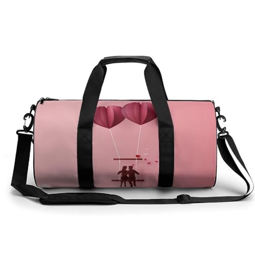 Sac de sport gym et sac de voyage duffel pour camping rose 45x23x23cm