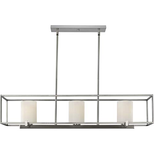 Progress Lighting Chadwick Collection 3-Light Etched Opal Glass Modern Chandelier Light Brushed Nickel, 8.75x40.00x40.00 by Progress Lighting - Image 3
