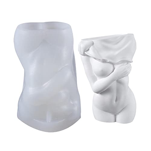 Peegsan 3D Naked Women Undress Body Shape Bougie Moule | Moule en Argile pour Le Corps féminin, Ornements de décorations pour la Maison pour l'artisanat d'art de Bricolage Cover