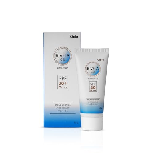 Image of Cipla Rivela Gel Spf30+ Sunscreen Gel | Non-Sticky Finish | For Normal To Oily Skin | 60Gm, 1 Count