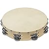 TIGER TAM98-10 10" Wooden Tambourine - Double Row - Natural #2