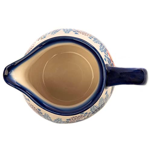 Polish Pottery Artistic Ceramics"Dalia" Bolesławiec Ceramic Gravy Boat Ceramic Saucier Sauce Boats for Gravy Warming Sauces Salad Dressings Milk 600 ml | E411 - Image 4