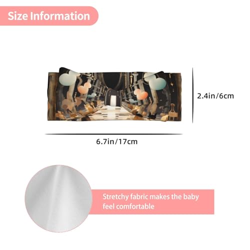 Cat playing chess Baby Headbands Soft Nylon Hairbands with Stretchy Bows Girls Hair Accessories for Newborn Infant Toddler Kids3