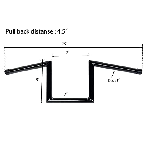 image for WLZW Universal Drag Bars 8 Rise 1