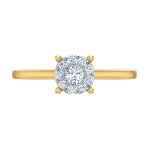 1/5 Carat Prong Set Diamond Engagement Ring in 10K Solid Gold3