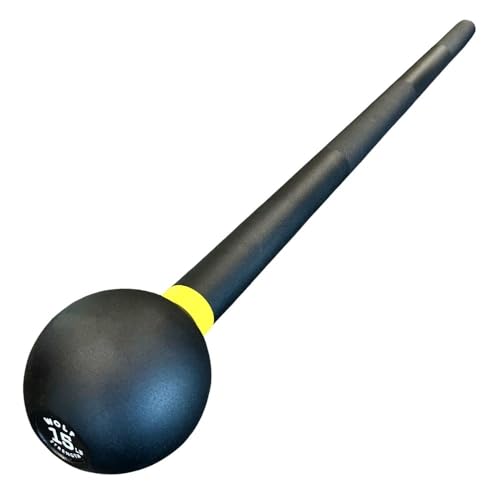 Wolf Strength Steel Mace Bell (7-25lb) - Versatile Macebell for Functional Strength: Core, Shoulders, Grip & Conditioning | Workout Mace for Home Gyms & Training Gyms | 10lb & 15lb Mace Ball Available