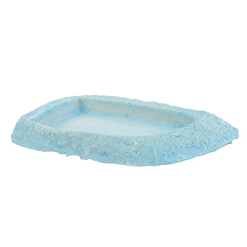 Abaodam Reptile Feeding Bowl and Water Dish Multi Function Resin Reptile Food and Water Dish for Tortoises Lizards and Snakes Easy to Clean and Convenient Feeding