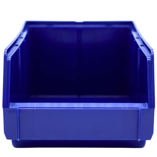 D2D | 4 Stück Sichtbox Größe (L/B/H): 335 x 209 x 152 mm, Polypropylen (PP) - B02 - Farbe: Blau - Stapelbares Schubfach Lagerbox