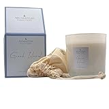 Vela aromática ecológica 550 g – Greek Island | Aroma fresco y elegante | 70 h de duración | Cera vegetal | Incluye caja de regalo y bolsa de lino | Premium XL