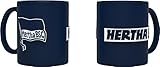 Lieferumfang: 1 Stück Hertha BSC Berlin Tasse Becher Kaffeetasse ** Relief Logo Navy **
