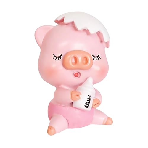 MAGICLULU 1 Pieza Adorable Pig Cake Topper Decoración de Cumpleaños Pasteles Accesorio de Repostería Adorno Fiestas y Celebraciones