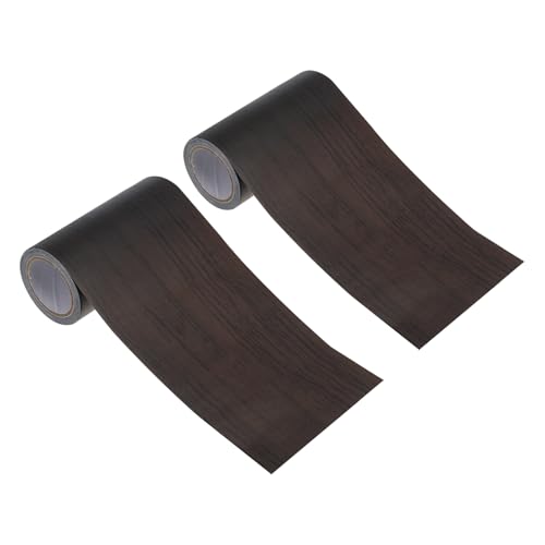 Image of PATIKIL Wood Grain Repair Tape 4 inch x15ft,2 Pcs Self Adhesive Realistic Textured Repair Tape Patch for Floor Door Table Cabinets Desk,Black Wood Grain