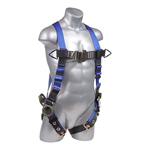 Image of Construction Harness 5 Point Adjustment, Back D-Ring, Grommet Legs, Multiple Styles I OSHA ANSI Compliant