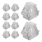 VANZACK Soporte para Trapeadores y Escobas Autoadhesivo sin Perforaciones 10 Piezas, Gancho Multifuncional de Plástico Blanco para Cocina y Baño, Organizador de Pared Resistente y