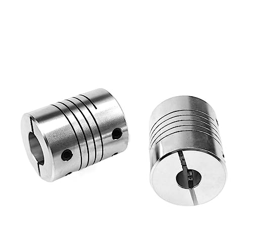 Rigid coupling,Stainless steel rigid coupling 1pcs D25L25 CNC Motor Shaft Coupler Aluminum Alloy Flexible Printer Coupling Encoder Coupling(5X10mm)