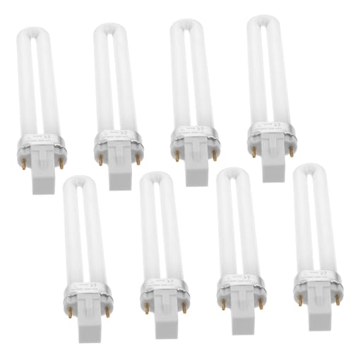 IWOWHERO 8 piezas Tubos de Lámpara UV para Secador de Uñas Repuesto Profesional para Lámpara Gel Manicura Luz y para Doméstico y Salón