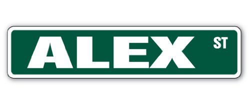 Alex Street Sign Childrens Name Room Sign | Indoor/Outdoor | 18" Wide