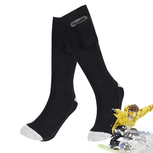 Calcetines calefactores para la caza, calcetines calefactores recargables - Medias calefactoras Calentadores de pies Calcetines eléctricos calientes con 3 niveles de temperatura - Calcetines