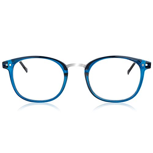 In Style Eyes Modern Reading Glasses, Classic Oval Style, Blue, 2.0x In Style Eyes Modern Reading Glasses, Classic Oval Style, Blue, 2.0x