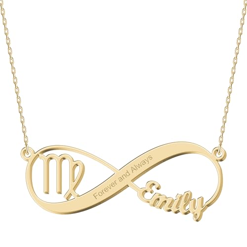 Amour Infini, Constellations Étoilées : Collier Infinity Personnalisé avec Constellation, Dates et Phrases Uniques, Un Choix de Cadeau Unique pour Noël,...