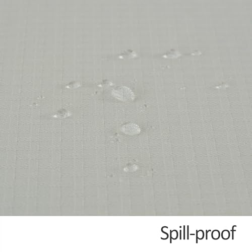 Image of maxmill Round Weaved Texture Design Tablecloth Spill-Proof Wrinkle Free Soft Washable Table Cloth for Circular Table Cover, for Dining Room Buffet Banquet Parties Holiday Dinner, 90 Inch Ivory