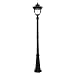 Gama Sonic GS-104S Pagoda Lamp Post Outdoor Solar Light Fixture and Pole, Bright White LED, Black